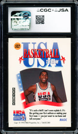 Magic Johnson Autographed 1991-92 Skybox Card #533 Team USA Auto Grade Gem Mint 10 CGC x JSA #6131791231