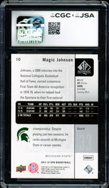 Magic Johnson Autographed 2011-12 Upper Deck SP Authentic Card #10 Los Angeles Lakers CGC x JSA 9 Auto Grade Gem Mint 10 CGC x JSA #6131791216