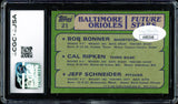 Cal Ripken Jr. Autographed 1982 Topps Rookie Card #21 Baltimore Orioles CGC x JSA #6131791241