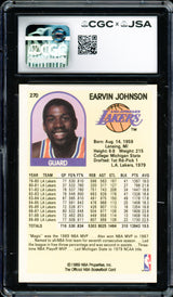 Magic Johnson Autographed 1989-90 Hoops Card #270 Los Angeles Lakers Auto Grade Gem Mint 10 CGC x JSA Stock #262953