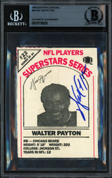 Walter Payton Autographed 1986 Dairy Pak Cartons Card #22 Chicago Bears Beckett BAS #18708429