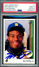 Ken Griffey Jr. Autographed 1989 Upper Deck Rookie Card #1 Seattle Mariners PSA 9 Auto Grade Mint 9 PSA/DNA #76568933