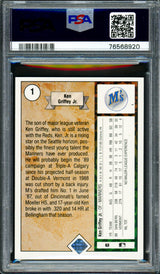 Ken Griffey Jr. Autographed 1989 Upper Deck Rookie Card #1 Seattle Mariners PSA 9 Auto Grade Mint 9 PSA/DNA #76568920