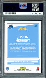 Justin Herbert Autographed 2020 Panini Donruss Rated Rookie Card #303 Los Angeles Chargers PSA 10 Auto Grade Gem Mint 10 PSA/DNA #64992626