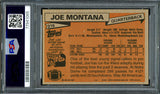 Joe Montana Autographed 1981 Topps Rookie Card #216 San Francisco 49ers PSA 7 Auto Grade Gem Mint 10 PSA/DNA #77941065