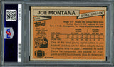 Joe Montana Autographed 1981 Topps Rookie Card #216 San Francisco 49ers PSA 6 Auto Grade Gem Mint 10 PSA/DNA #77941153