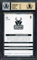 Giannis Antetokounmpo Autographed 2013 Panini Hoops Rookie Card #275 Milwaukee Bucks BGS 9.5 Auto Grade Near Mint/Mint 8 "Greek Freak" Beckett BAS #15465627