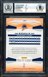 Stephen Curry Autographed 2009-10 Panini Rookie Card #357 Golden State Warriors BGS 8.5 Auto Grade Gem Mint 10 (Aftermarket Sticker) Beckett BAS #18965955