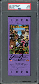 John Elway Autographed 1998 Super Bowl XXXII Ticket Denver Broncos PSA 9 Auto Grade Gem Mint 10 PSA/DNA #63633155