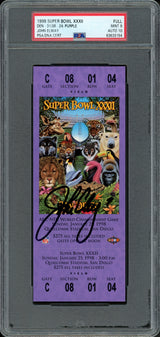 John Elway Autographed 1998 Super Bowl XXXII Ticket Denver Broncos PSA 9 Auto Grade Gem Mint 10 PSA/DNA #63633154