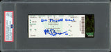 Matty Beniers Autographed 1st NHL Playoff Goal Ticket Seattle Kraken PSA 9 Auto Grade Gem Mint 10 "1st Playoff Goal" PSA/DNA #89893157