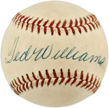 Ted Williams Autographed Official Major League Baseball Boston Red Sox Beckett BAS #AE85116