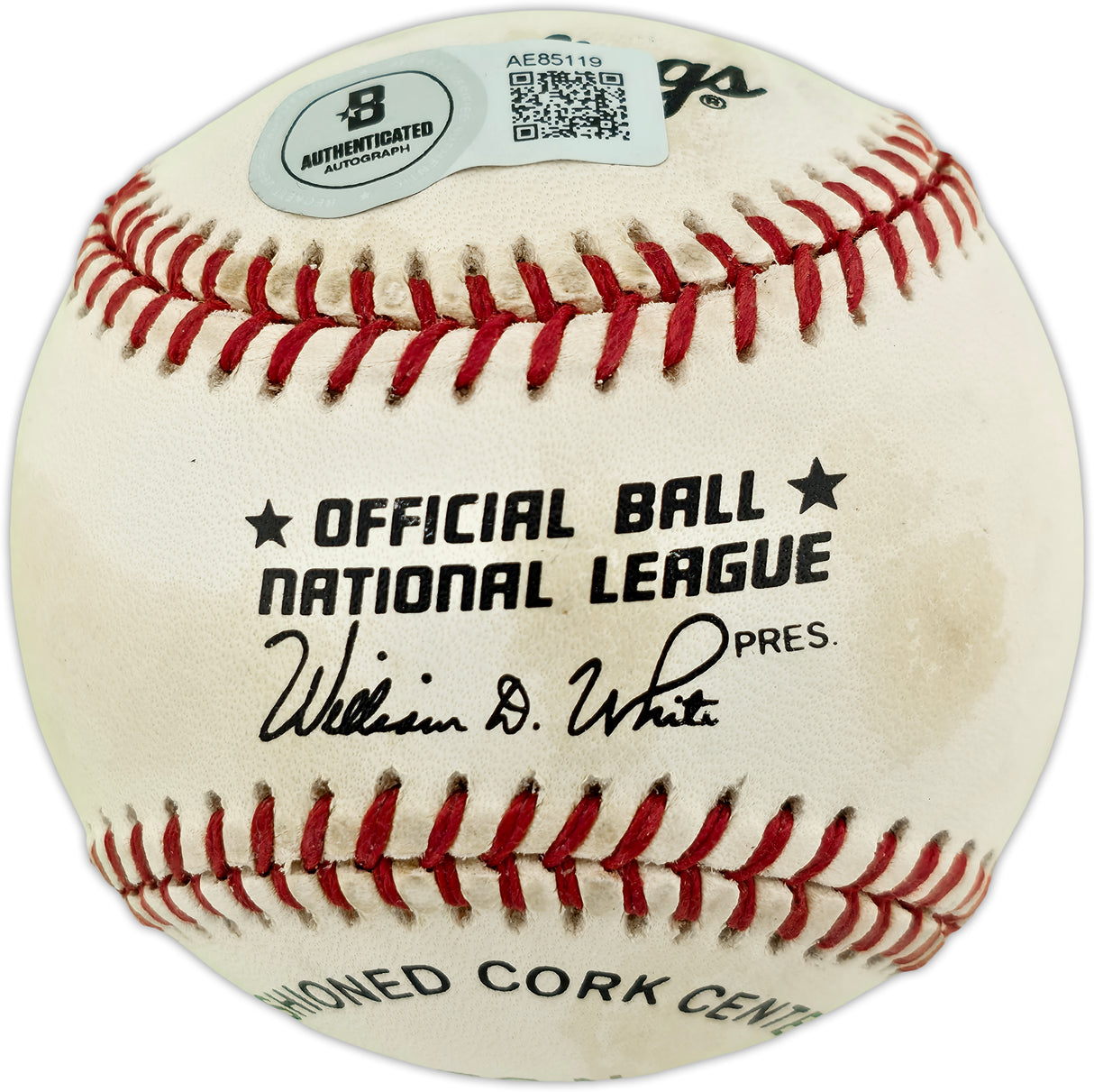 Willie Mays Autographed Official NL Baseball San Francisco Giants Beckett BAS #AE85119