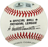 Hank Aaron Autographed Official NL Baseball Atlanta Braves Beckett BAS #AE85124