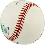 Hank Aaron Autographed Official NL Baseball Atlanta Braves Beckett BAS #AE85122