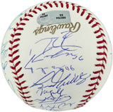 2007 World Series Champs Autographed Official WS Logo Baseball Boston Red Sox With 27 Signatures Including Pedroia & Varitek MLB Holo #BB680704