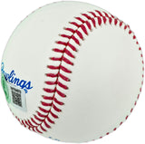 George Brett Autographed Official 1985 World Series Logo Baseball Kansas City Royals Beckett BAS Witness #2W764970