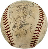 1981-82 Seattle Mariners Team Autographed Official MacPhail AL Foul Baseball With 23 Signatures SKU #263394