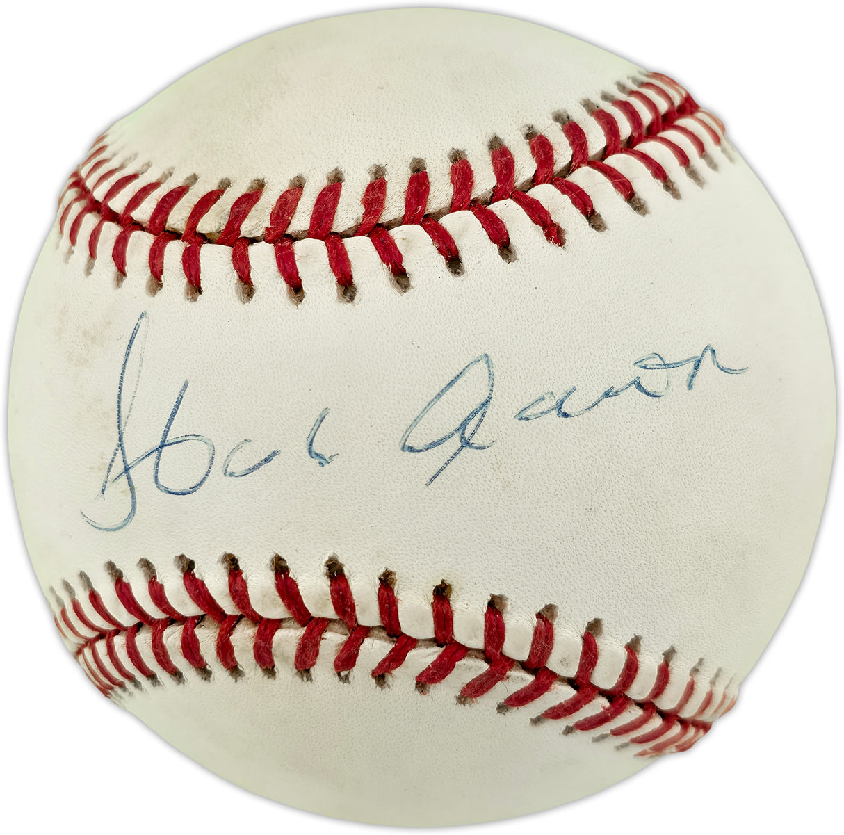 Hank Aaron Autographed Official NL Baseball Atlanta Braves Beckett BAS #AE85530