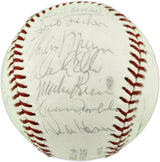 1973 New York Yankees Autographed Official MacPhail AL Baseball With 21 Signatures Including Thurman Munson Beckett BAS #AE85549