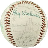 1971 New York Yankees Autographed Official Pro League Baseball With 23 Signatures Including Thurman Munson Beckett BAS #AE85552