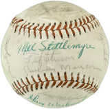 1971 New York Yankees Autographed Official Pro League Baseball With 23 Signatures Including Thurman Munson Beckett BAS #AE85552