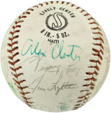 1971 New York Yankees Autographed Official Pro League Baseball With 23 Signatures Including Thurman Munson Beckett BAS #AE85552