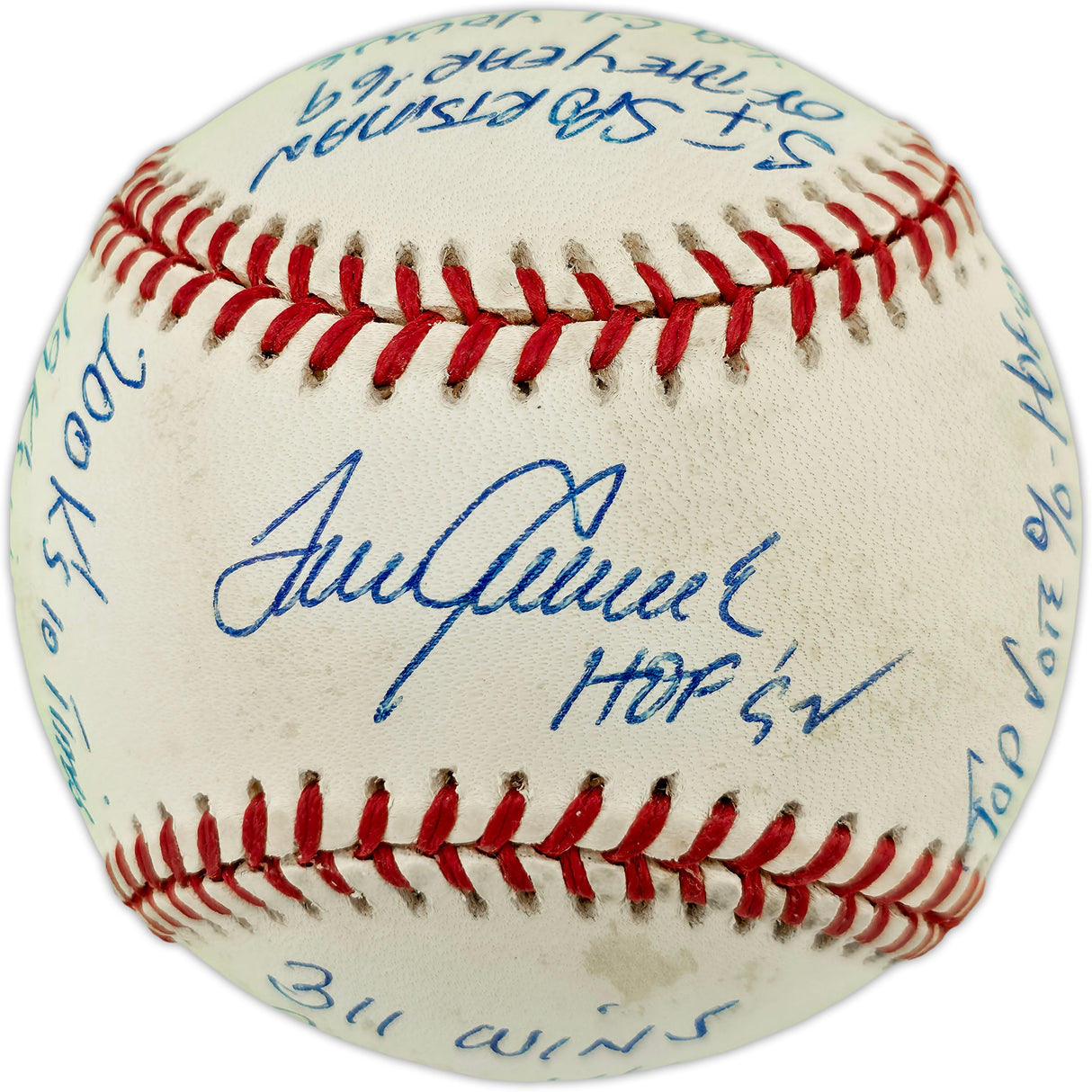 Tom Seaver Autographed Official NL Statball Baseball New York Mets Beckett BAS QR #BP42937