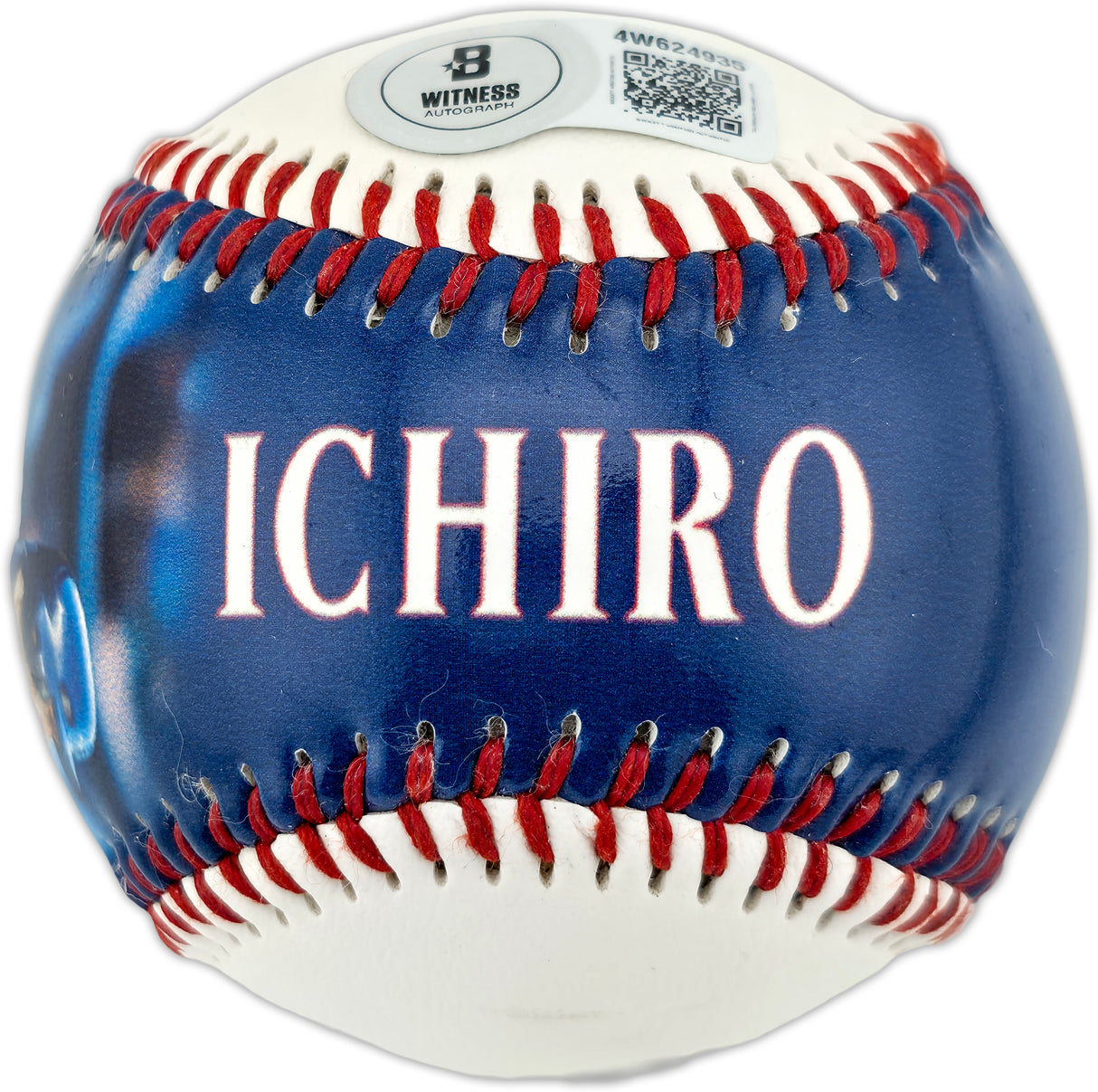 Ichiro Suzuki Autographed Official Fotoball Baseball Seattle Mariners Beckett BAS Witness #4W624935