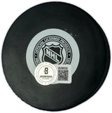 Jarome Iginla Autographed Official Calgary Flames Logo Hockey Puck Beckett BAS QR #BV86530