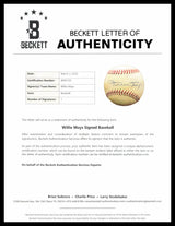 Willie Mays Autographed Official NL Baseball San Francisco Giants Beckett BAS #AE85120