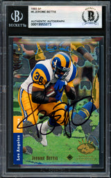 Jerome Bettis Autographed 1993 Upper Deck SP Rookie Card #6 Los Angeles Rams Beckett BAS #19955873