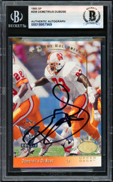 Demetrius DuBose Autographed 1993 Stadium Club Rookie Card #397 Tampa Bay Buccaneers Beckett BAS #19957969