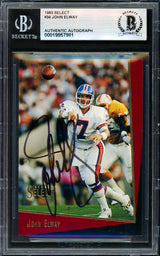 John Elway Autographed 1993 Score Select Card #34 Denver Broncos Beckett BAS #19957981