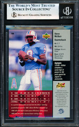 Steve McNair Autographed 1997 Upper Deck Card #198 Houston Oilers Beckett BAS #19958272