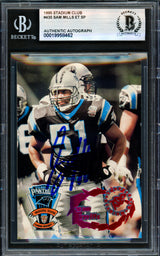 Sam Mills Autographed 1995 Stadium Club Card #XT435 Carolina Panthers Beckett BAS #19958462