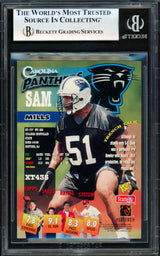 Sam Mills Autographed 1995 Stadium Club Card #XT435 Carolina Panthers Beckett BAS #19958462