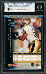 Sam Mills Autographed 1995 Upper Deck Card #293 New Orleans Saints Beckett BAS #19958470