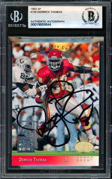 Derrick Thomas Autographed 1993 Upper Deck SP Card #125 Kansas City Chiefs Beckett BAS #19958644