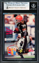 Eric Turner Autographed 1995 Stadium Club Card #X187 Cleveland Browns Beckett BAS #19958674