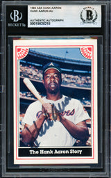 Hank Aaron Autographed 1983 ASA Card Atlanta Braves Beckett BAS #19828218
