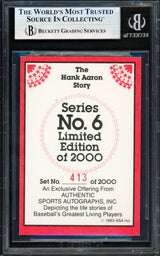 Hank Aaron Autographed 1983 ASA Card Atlanta Braves Beckett BAS #19828218