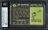Len Dawson Autographed 1969 Topps Card #20 Kansas City Chiefs Beckett BAS #19828401
