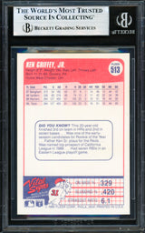 Ken Griffey Jr. Autographed 1990 Fleer Card #513 Seattle Mariners Beckett BAS #19828453