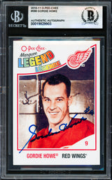 Gordie Howe Autographed 2010-11 O Pee Chee Marquee Card #598 Detroit Red Wings Beckett BAS #19829903