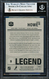 Gordie Howe Autographed 2010-11 O Pee Chee Marquee Card #598 Detroit Red Wings Beckett BAS #19829903