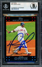 David Ortiz Autographed 2007 Topps Pepsi Card #P21 Boston Red Sox Beckett BAS #19830103