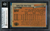Walter Payton Autographed 1981 Topps Card #400 Chicago Bears Beckett BAS #19830106