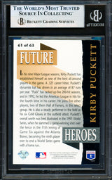 Kirby Puckett Autographed 1993 Upper Deck Future Heroes Card #61 Minnesota Twins Beckett BAS #19830455