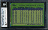 Willie Stargell Autographed 1982 Topps Card #715 Pittsburgh Pirates Beckett BAS #19830570